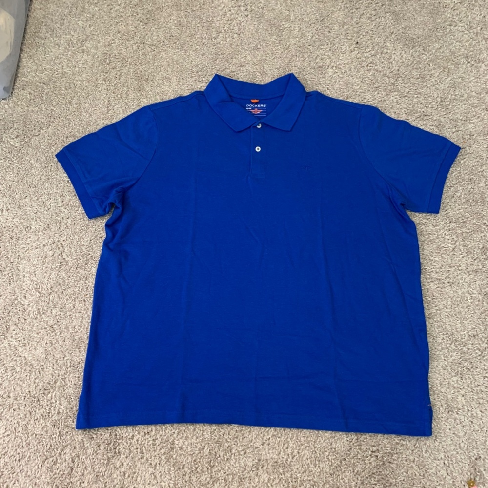 Docker's Men's Polo XXL shirt blue - Picture 4 of 8